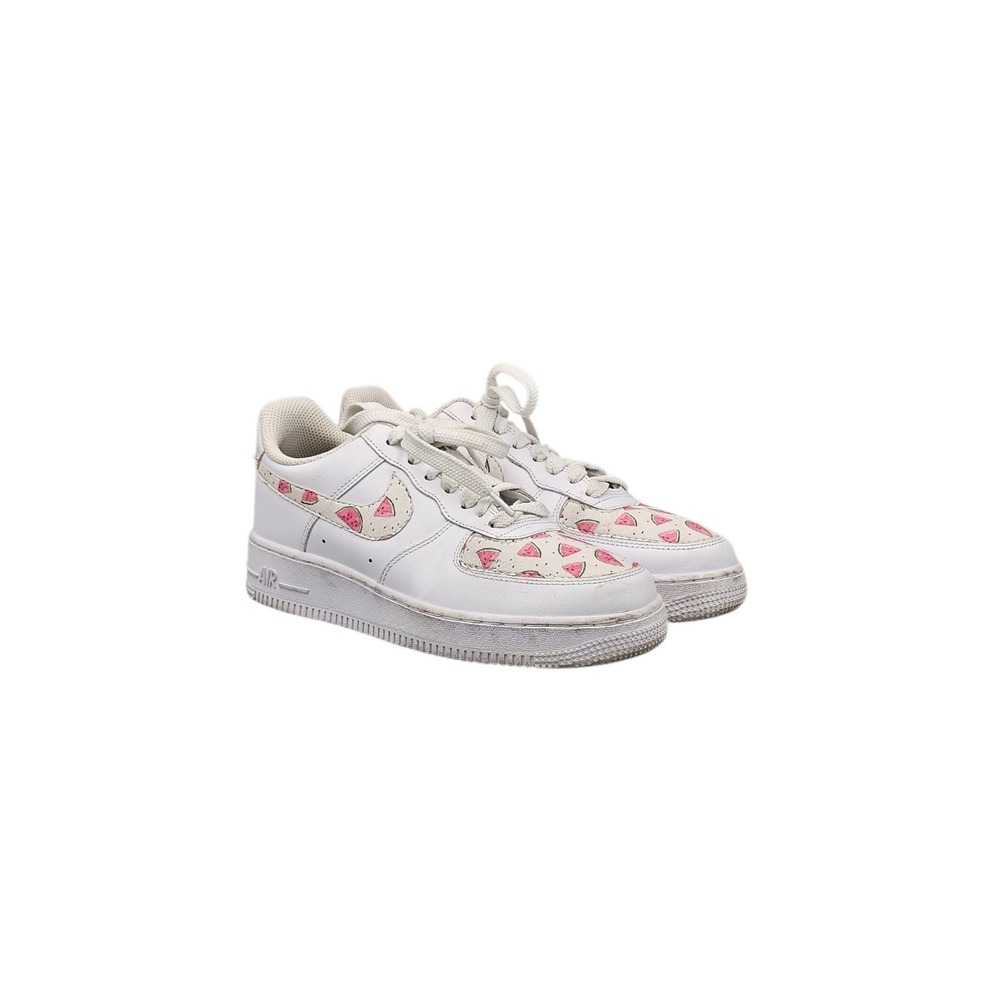 Nike Women's Size 8 US Custom Watermelon Stitcjed Air Force 1 Sneakers Shoes